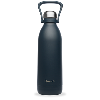Qwetch Bouteille isotherme inox mat gris carrbone 1,5l - 10303